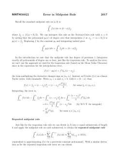 MATH36022 Error in Midpoint Rule 2017