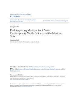 Re-Interpreting Mexican Rock Music: Contemporary