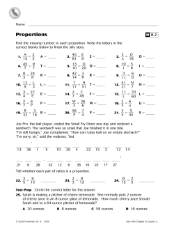 H8-2 Proportions (p. 245)