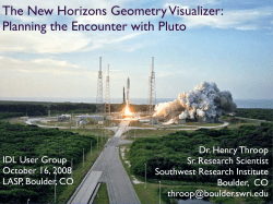 The New Horizons Geometry Visualizer