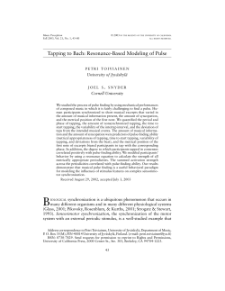 Tapping to Bach: Resonance