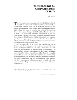 The Search for an Attractive Form of Faith