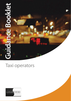 Guidance booklet - Taxi operators