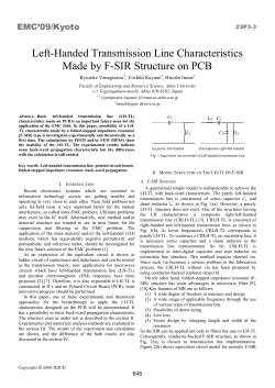 Left-Handed Transmission Line Characteristics Made by F