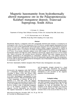 Magnetic hausmannite from hydrothermally altered manganese ore