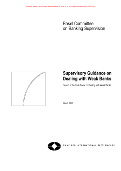 Supervisory Guidance on Dealing with Weak Banks