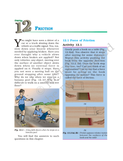 Chapter 12 - FRIICTIION
