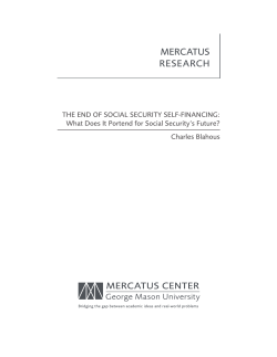 The End Of Social Security Self-financing