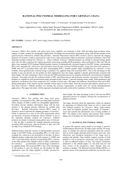 rational polynomial modelling for cartosat-1 data
