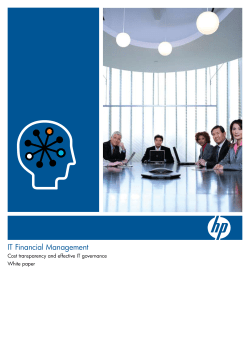 IT Financial Management-Cost transparency and effective IT