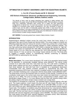 OPTIMISATION OF ENERGY ABSORBING LINER FOR