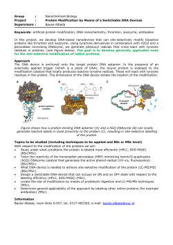 Protein Modification by Means of a Switchable DNA Devices