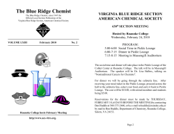 The Blue Ridge Chemist - Virginia Blue Ridge Section