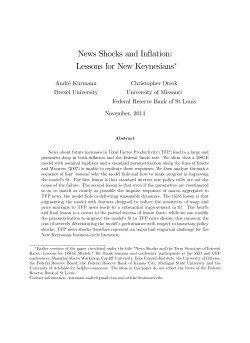 News Shocks and Inflation: Lessons for New