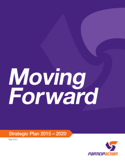Moving Forward - ParticipACTION