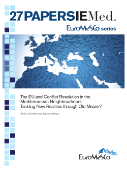 The EU and Conflict Resolution in the Mediterranean