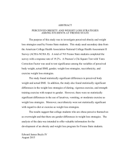 perceived obesity and weight loss strategies among students at