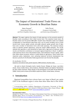 The Impact of International Trade Flows on Economic