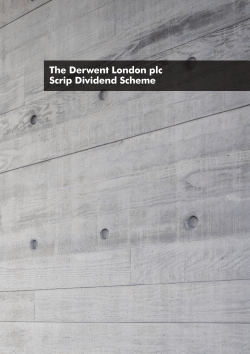 Scrip Dividend Scheme booklet