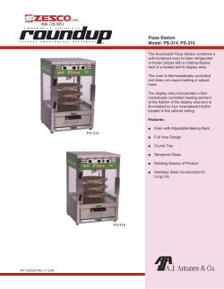 Roundup PS-314 - Pizza Display Cabinet with Oven