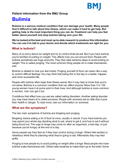 Patient information from the BMJ Group Bulimia