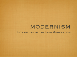 Literature of the Lost Generation