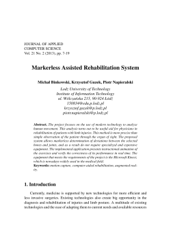 Markerless assisted rehabilitation system