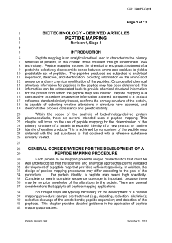 Peptide Mapping, Revision 1