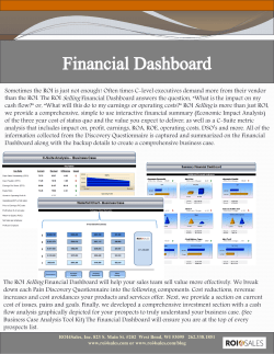 Sometimes the ROI is just not enough! Often times C