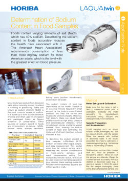 Determination of Sodium Content in Food Samples