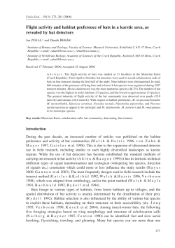 Flight activity and habitat preference of bats in a karstic area, as