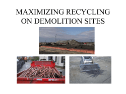 maximizing recycling on demolition sites