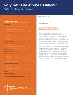 Polyurethane Amine Catalysts - Center for the Polyurethanes Industry