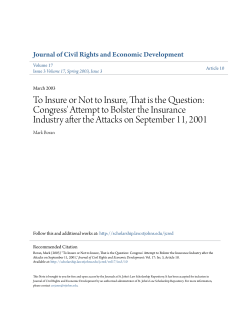 To Insure or Not to Insure, That is the Question