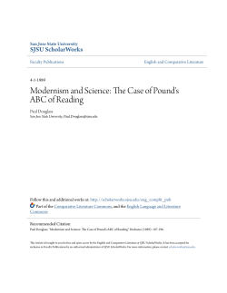 Modernism and Science: The Case of Pound`s ABC of Reading