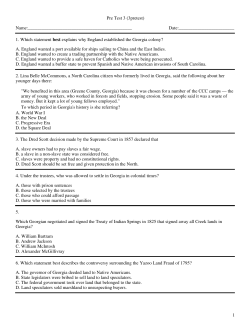 Pre Test 3 (3pretest) - Thomas County Schools