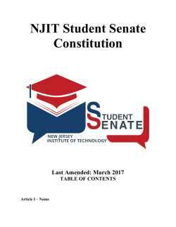 NJIT Student Senate Constitution