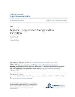 Pesticide Transportation, Storage and Fire Prevention