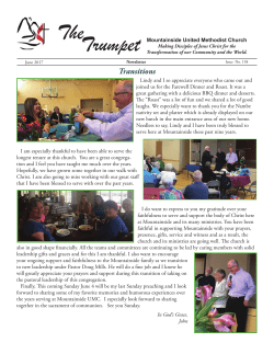 Current Newsletter - Mountainside United Methodist Church