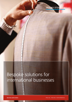 Bespoke solutions for international businesses
