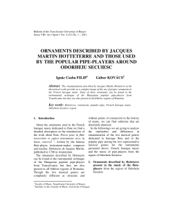 Ornaments Described by Jacques Martin Hotteterre and those Used