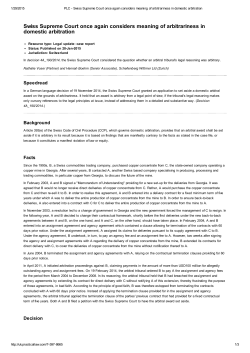 Swiss Supreme Court once again considers meaning of