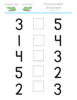 Preschool Math Worksheets!