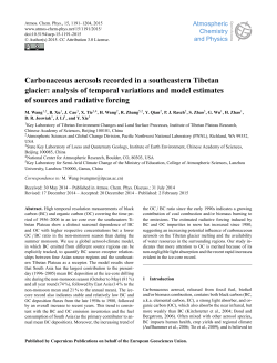 Carbonaceous aerosols recorded in a southeastern Tibetan glacier