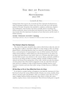 "The Art of Painting" from Notebooks