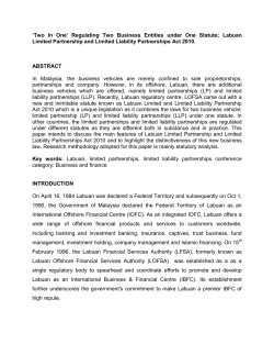 Labuan Limited Partnership and Limited Liability Partnershi
