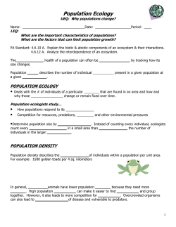Population Ecology
