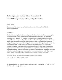 THE PRICE ELASTICITY OF BEER 2