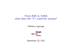 From ASA to CASA what does the "C" stand for