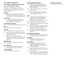 Board Approvals List. - Hospice Foundation of America
